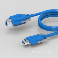 Benutzerdefinierte 90 -Grad -Winkelschraubenverriegelungsscheibe USB 3.0 Ein Mann zum Typ -C -Kabel